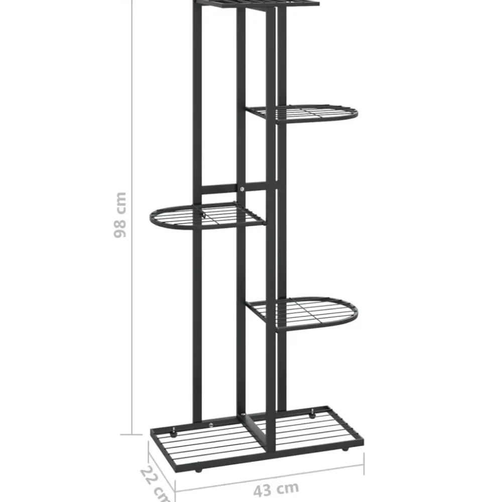 New FinePRICE 4-kerroksinen kukkateline 43x22x76 cm valkoinen metalli
