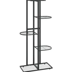 New FinePRICE 4-kerroksinen kukkateline 43x22x76 cm valkoinen metalli