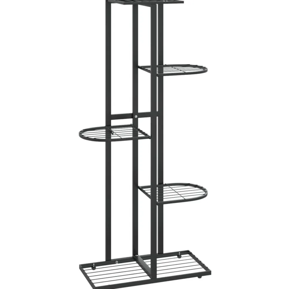 New FinePRICE 4-kerroksinen kukkateline 43x22x76 cm valkoinen metalli