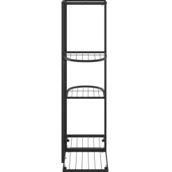 New FinePRICE 4-kerroksinen kukkateline 43x22x76 cm valkoinen metalli