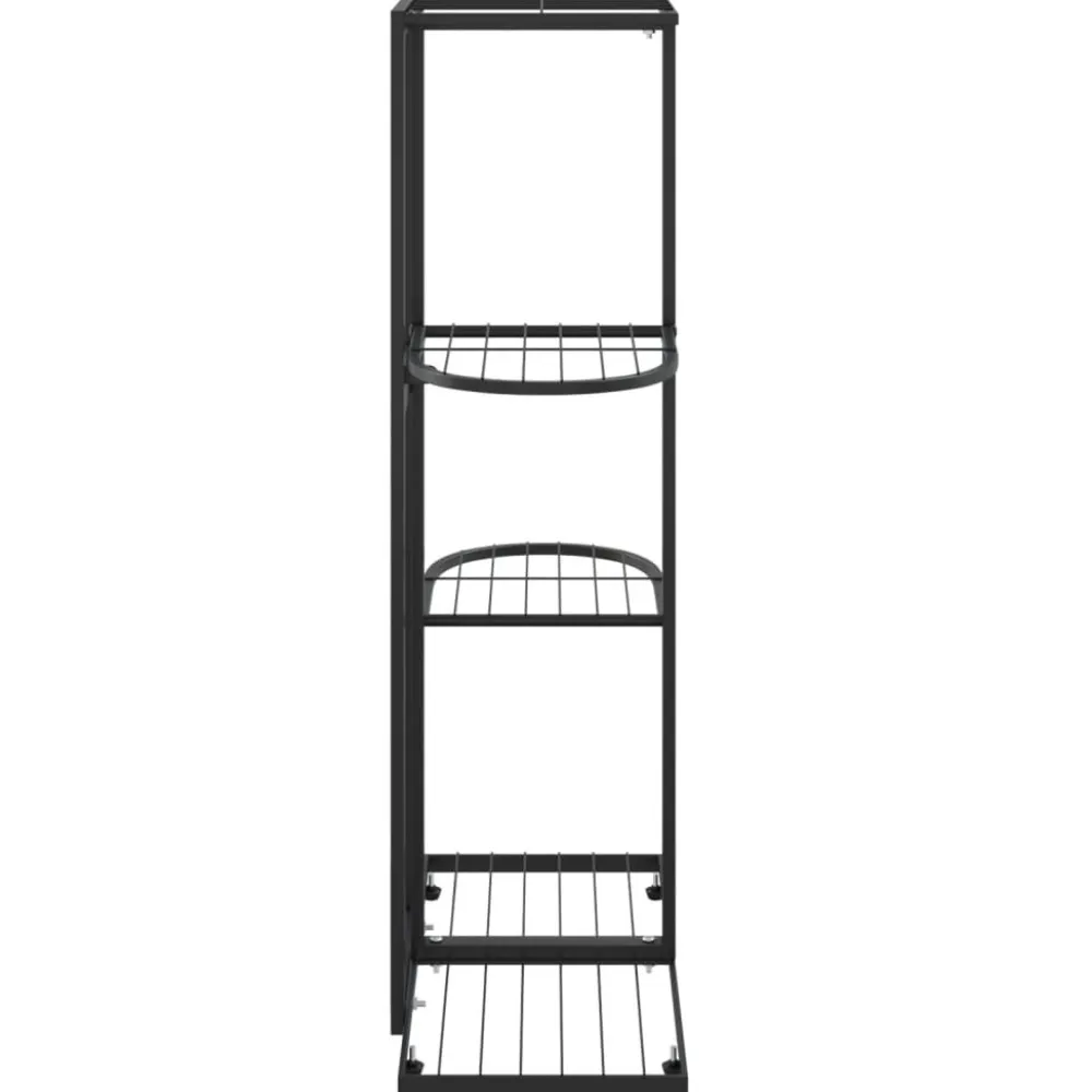 New FinePRICE 4-kerroksinen kukkateline 43x22x76 cm valkoinen metalli