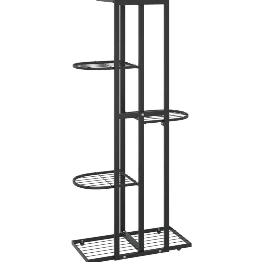 New FinePRICE 4-kerroksinen kukkateline 43x22x76 cm valkoinen metalli