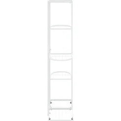 New FinePRICE 4-kerroksinen kukkateline 43x22x76 cm valkoinen metalli