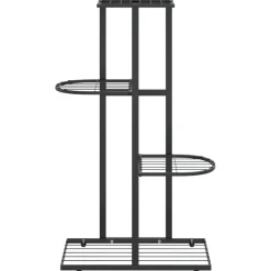New FinePRICE 4-kerroksinen kukkateline 43x22x76 cm valkoinen metalli