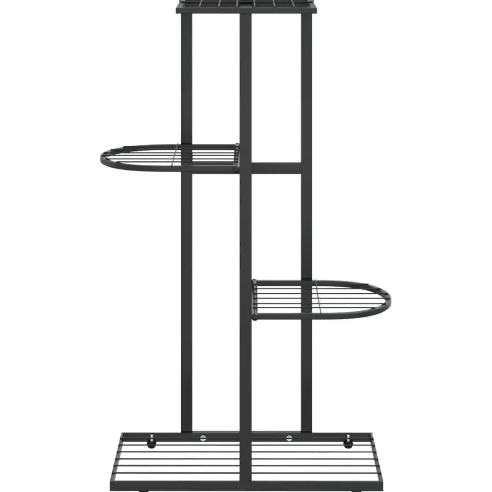 New FinePRICE 4-kerroksinen kukkateline 43x22x76 cm valkoinen metalli
