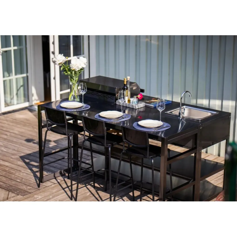 Discount Myoutdoorkitchen Kesäkeittiö Nordic Line Stavanger, musta
