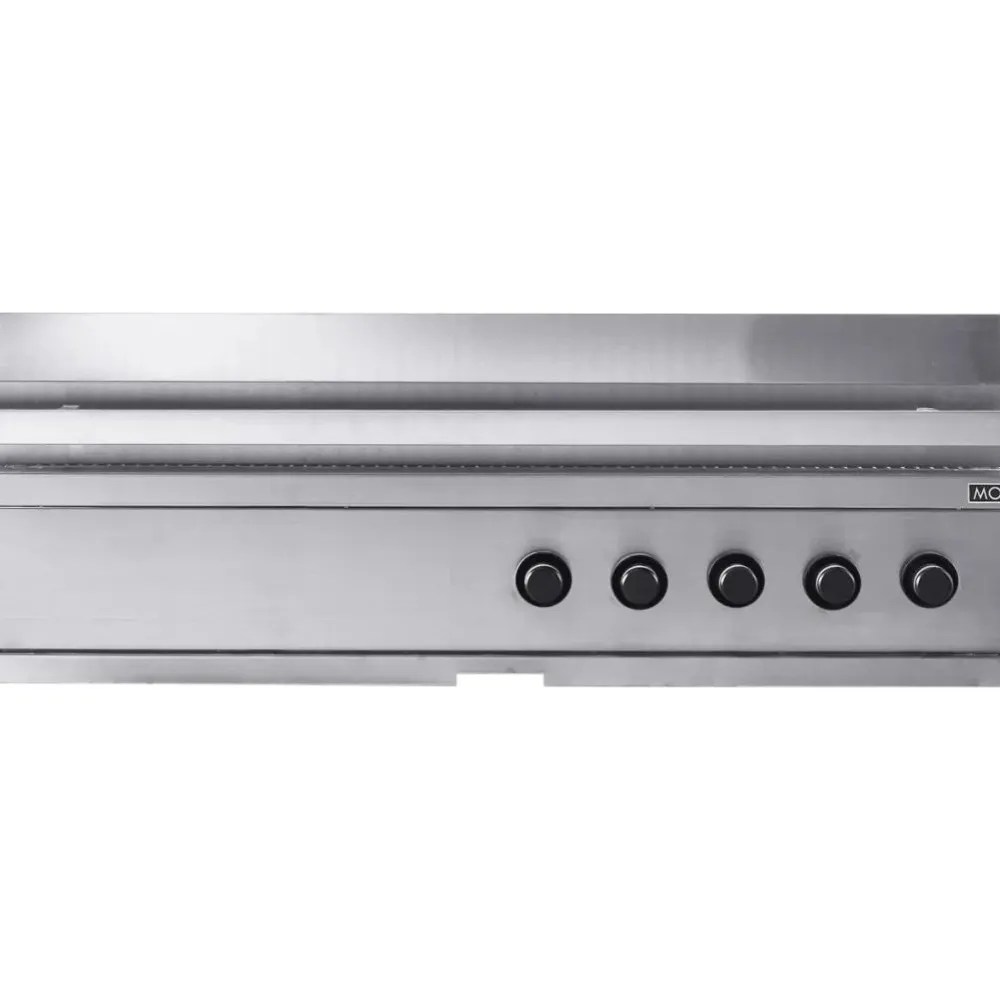 Myoutdoorkitchen Kesäkeittiön integroitava kaasugrilli Nordic Line Stainless, 5 poltinta, musta