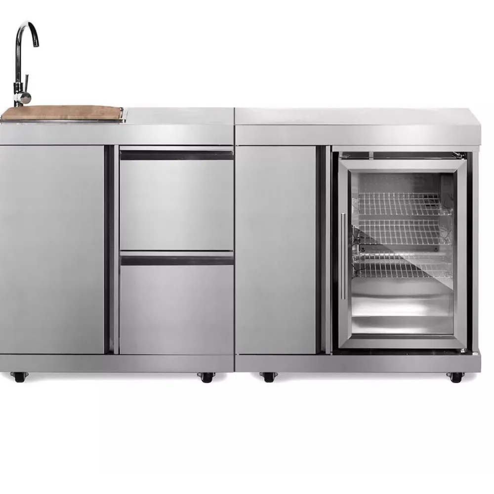 Clearance Myoutdoorkitchen Kesäkeittiön jääkaappi- ja allasmoduuli 63 l,