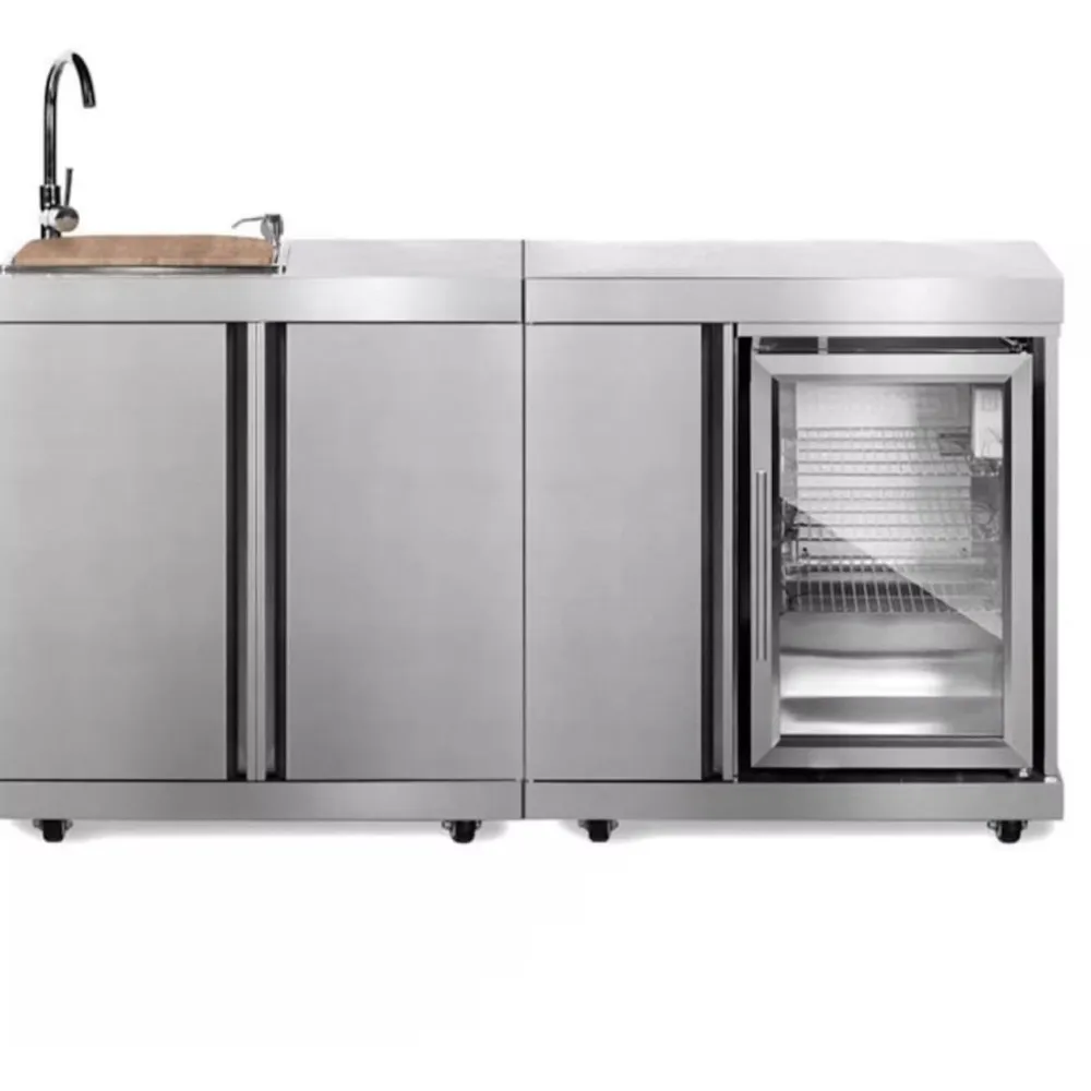Clearance Myoutdoorkitchen Kesäkeittiön jääkaappi- ja allasmoduuli 63 l,