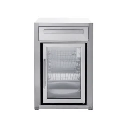 New Myoutdoorkitchen Kesäkeittiön jääkaappimoduuli , vapaasti seisova, ruostumaton teräs 63 l,