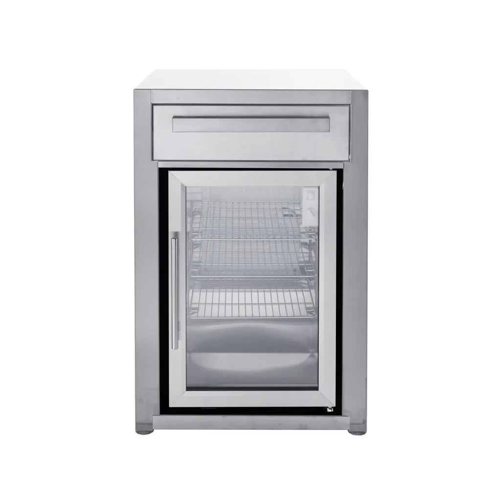 New Myoutdoorkitchen Kesäkeittiön jääkaappimoduuli , vapaasti seisova, ruostumaton teräs 63 l,