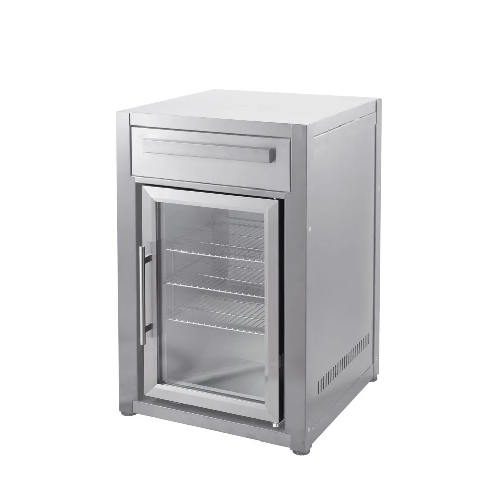 New Myoutdoorkitchen Kesäkeittiön jääkaappimoduuli , vapaasti seisova, ruostumaton teräs 63 l,