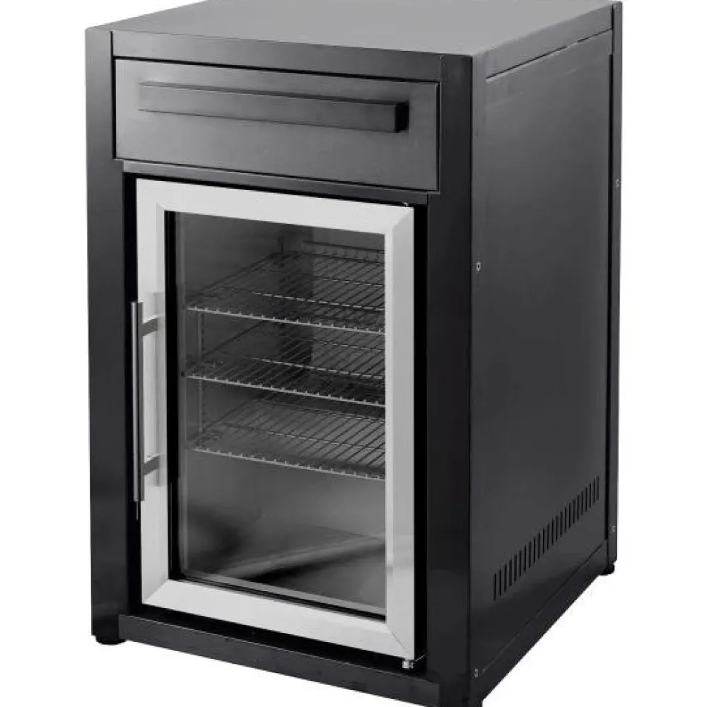 Discount Myoutdoorkitchen Kesäkeittiön jääkaappimoduuli Nordic l,ine Black, musta 63 l,