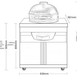 Online Myoutdoorkitchen Kesäkeittiön Kamado-moduuli Stainless Collection