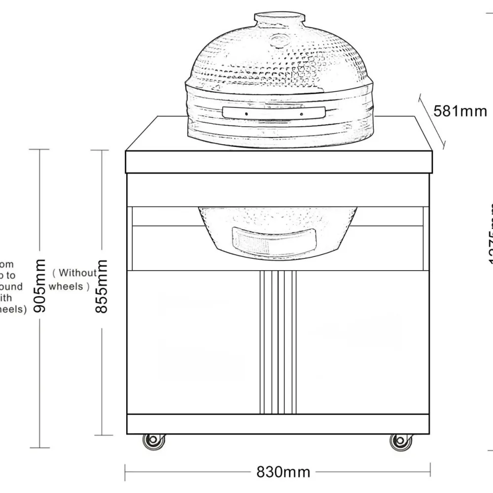 Online Myoutdoorkitchen Kesäkeittiön Kamado-moduuli Stainless Collection