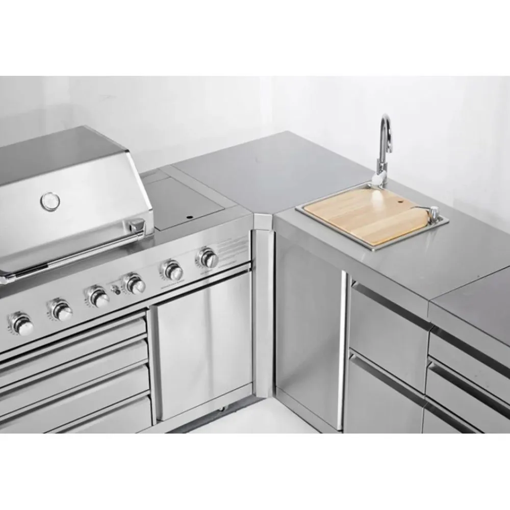 Discount Myoutdoorkitchen Kesäkeittiön kulmamoduuli Stainless Collection
