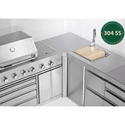 Discount Myoutdoorkitchen Kesäkeittiön kulmamoduuli Stainless Collection