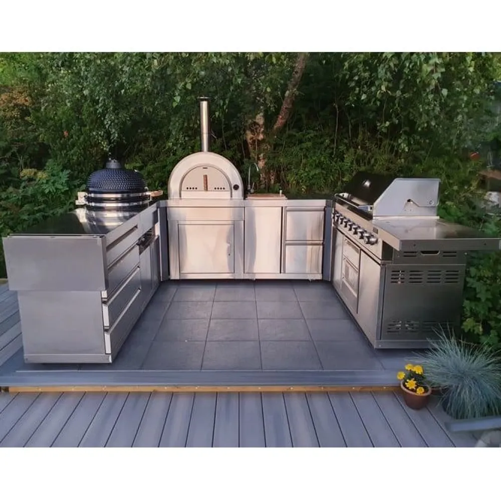 Discount Myoutdoorkitchen Kesäkeittiön kulmamoduuli Stainless Collection