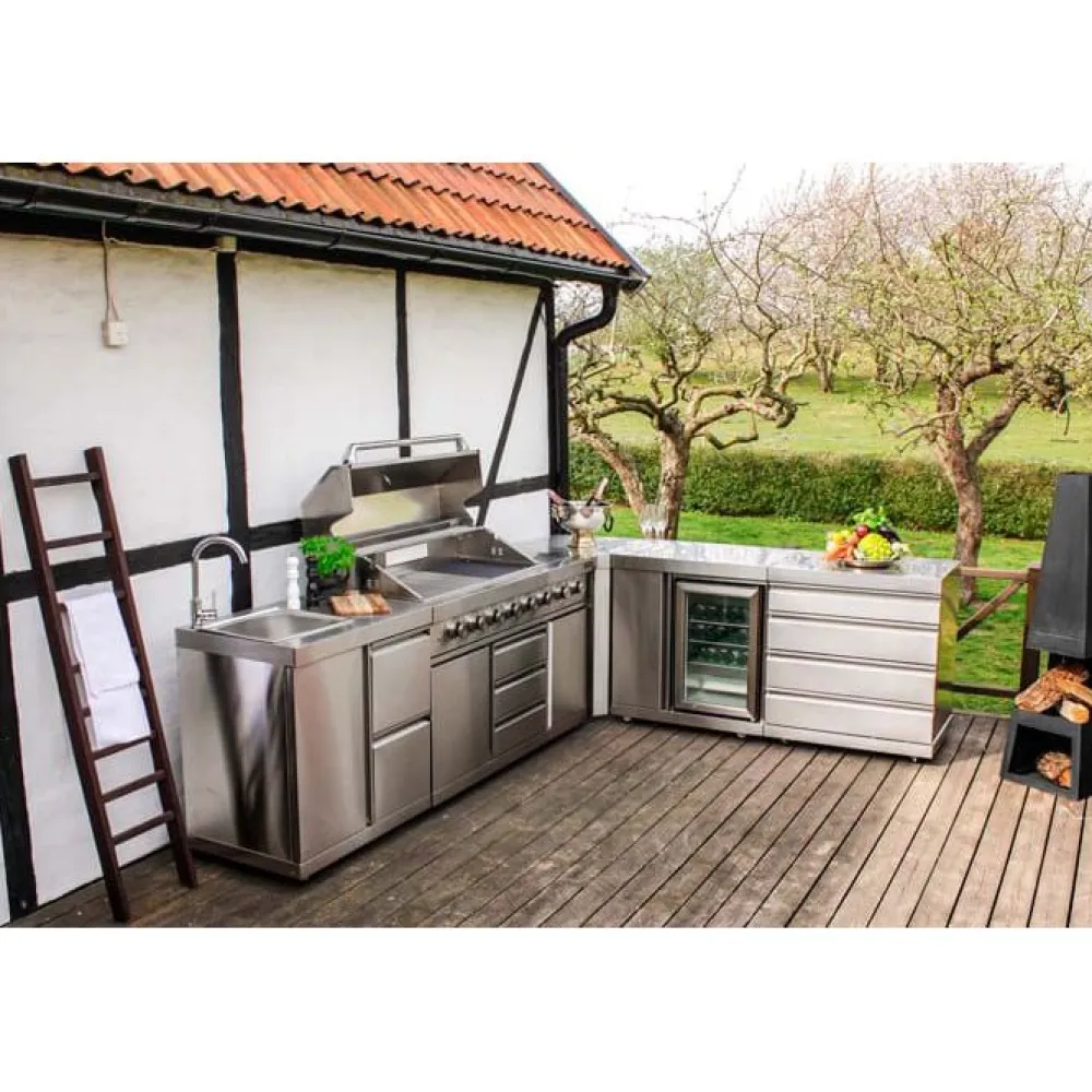 Discount Myoutdoorkitchen Kesäkeittiön kulmamoduuli Stainless Collection