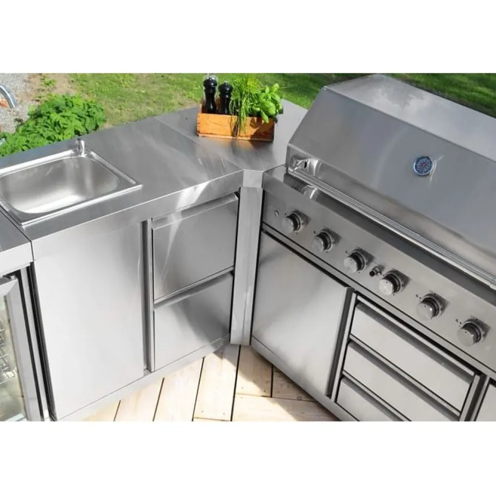 Discount Myoutdoorkitchen Kesäkeittiön kulmamoduuli Stainless Collection