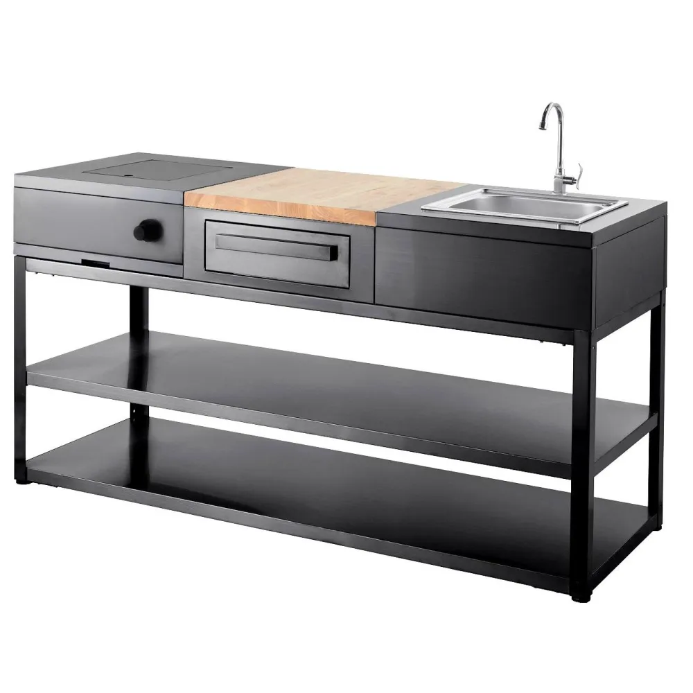 Sale Myoutdoorkitchen Kesäkeittiön perusmoduuli 180 cm 3 moduulia musta