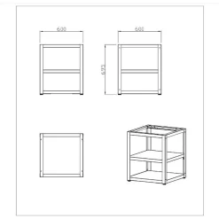 Best Myoutdoorkitchen Kesäkeittiön perusmoduuli Nordic Line Black, 60cm