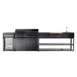 New Myoutdoorkitchen Kesäkeittiön perusmoduuli ovella 120 cm 2 moduulia musta