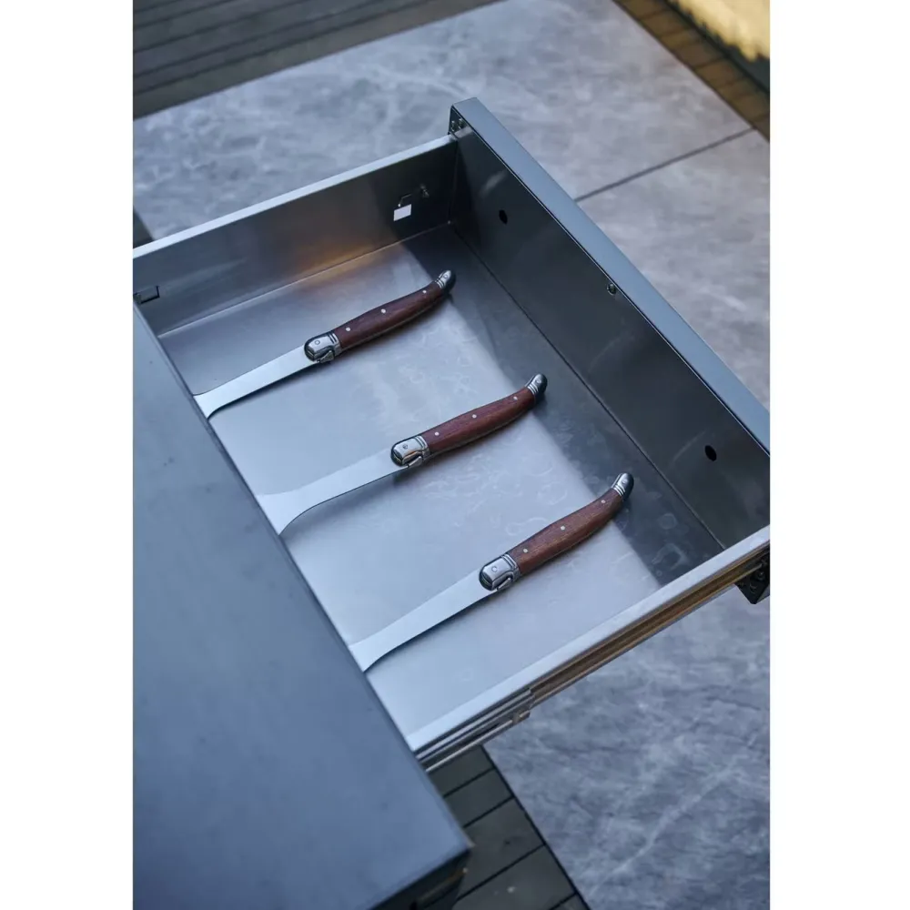 New Myoutdoorkitchen Kesäkeittiön säilytysmoduuli työtasolla Nordic Line Black