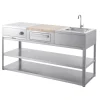 Hot Myoutdoorkitchen Kesäkeittiön tiskiallasmoduuli integroitava ruostumaton teräs