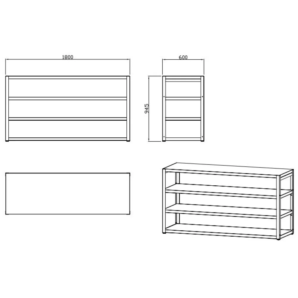 Clearance Myoutdoorkitchen Kesäkeittiön työtasomoduuli hyllyillä 180 cm musta