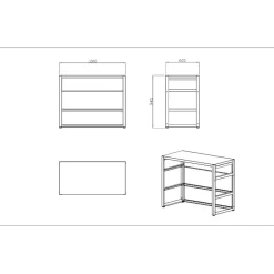 Hot Myoutdoorkitchen Kesäkeittiön työtasomoduuli Nordic Line Black, 120cm