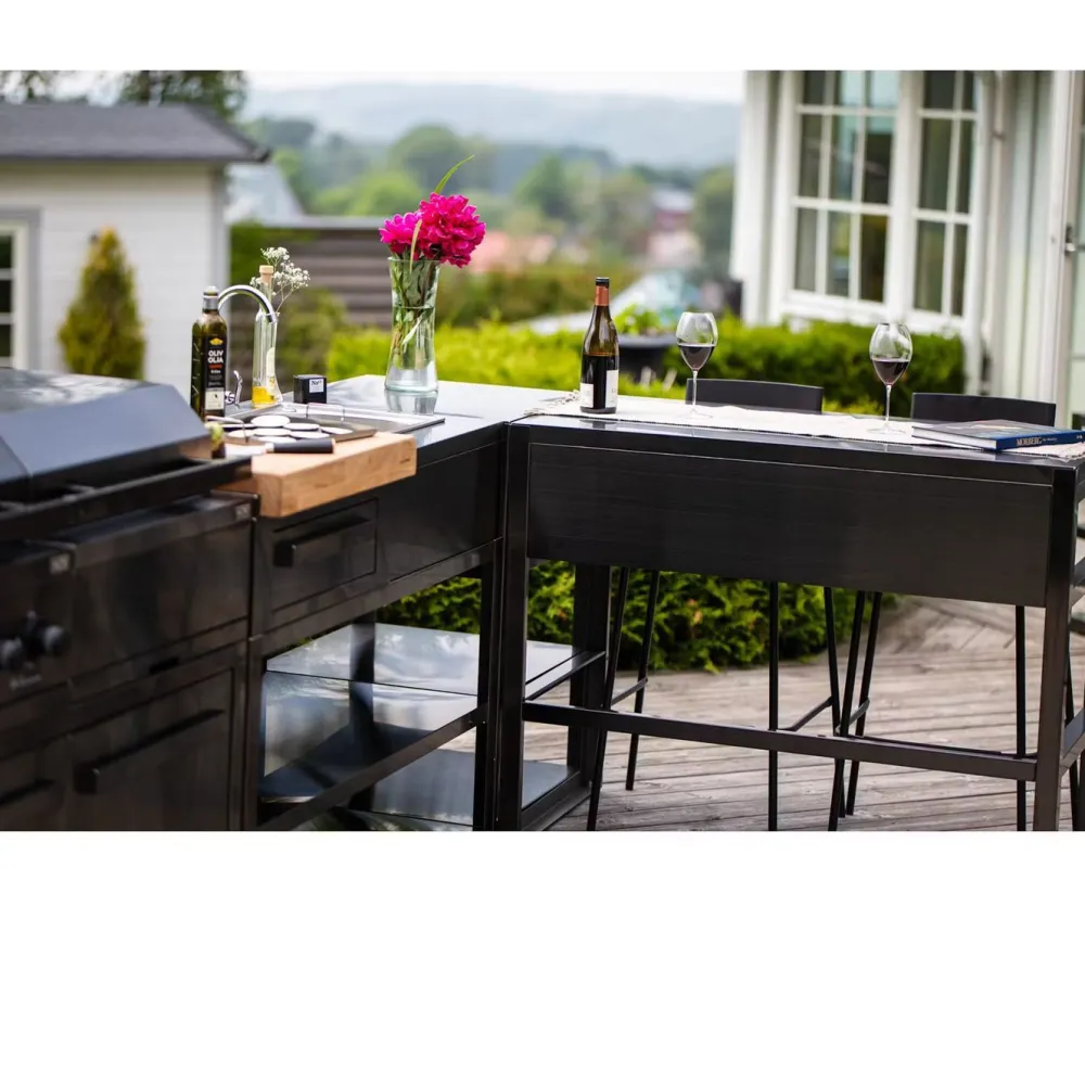 Hot Myoutdoorkitchen Kesäkeittiön työtasomoduuli Nordic Line Black, 120cm