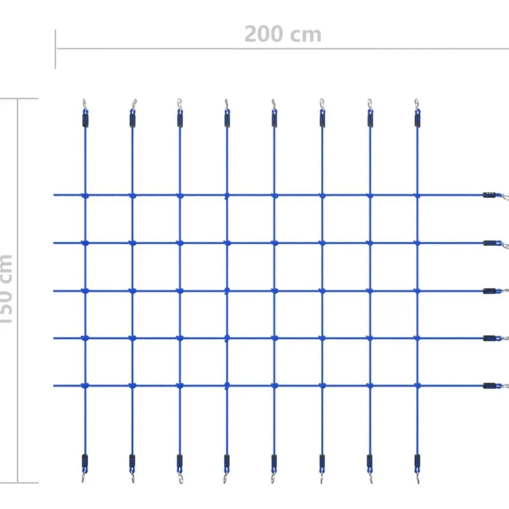 Sale FinePRICE Kiipeilyverkko 200x150 cm sininen