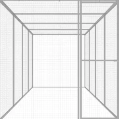 Sale FinePRICE Kissahäkki 6x1,5x1,5 m galvanoitu teräs