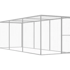 Clearance FinePRICE Kissahäkki 4,5x1,5x1,5 m galvanoitu teräs