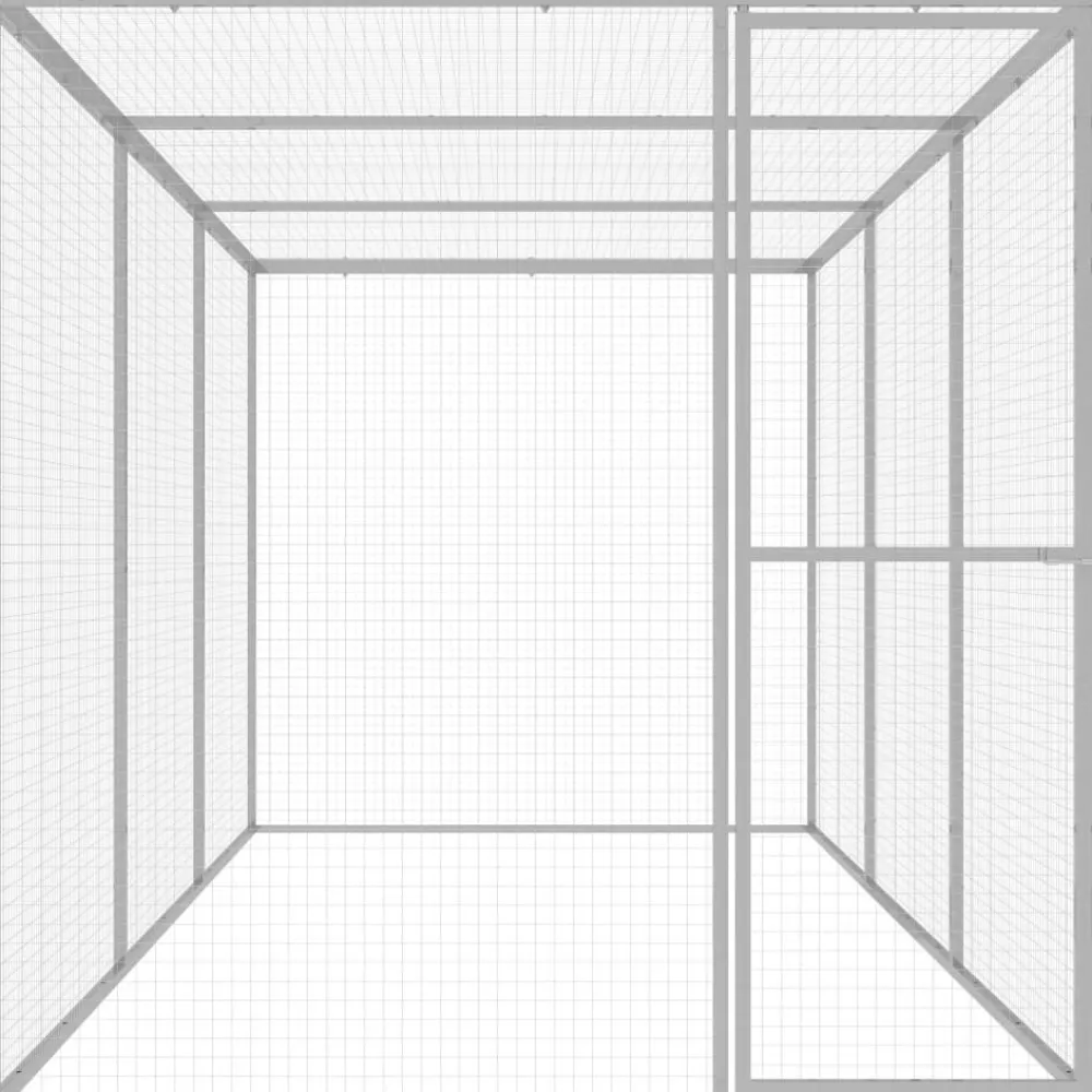 Clearance FinePRICE Kissahäkki 4,5x1,5x1,5 m galvanoitu teräs