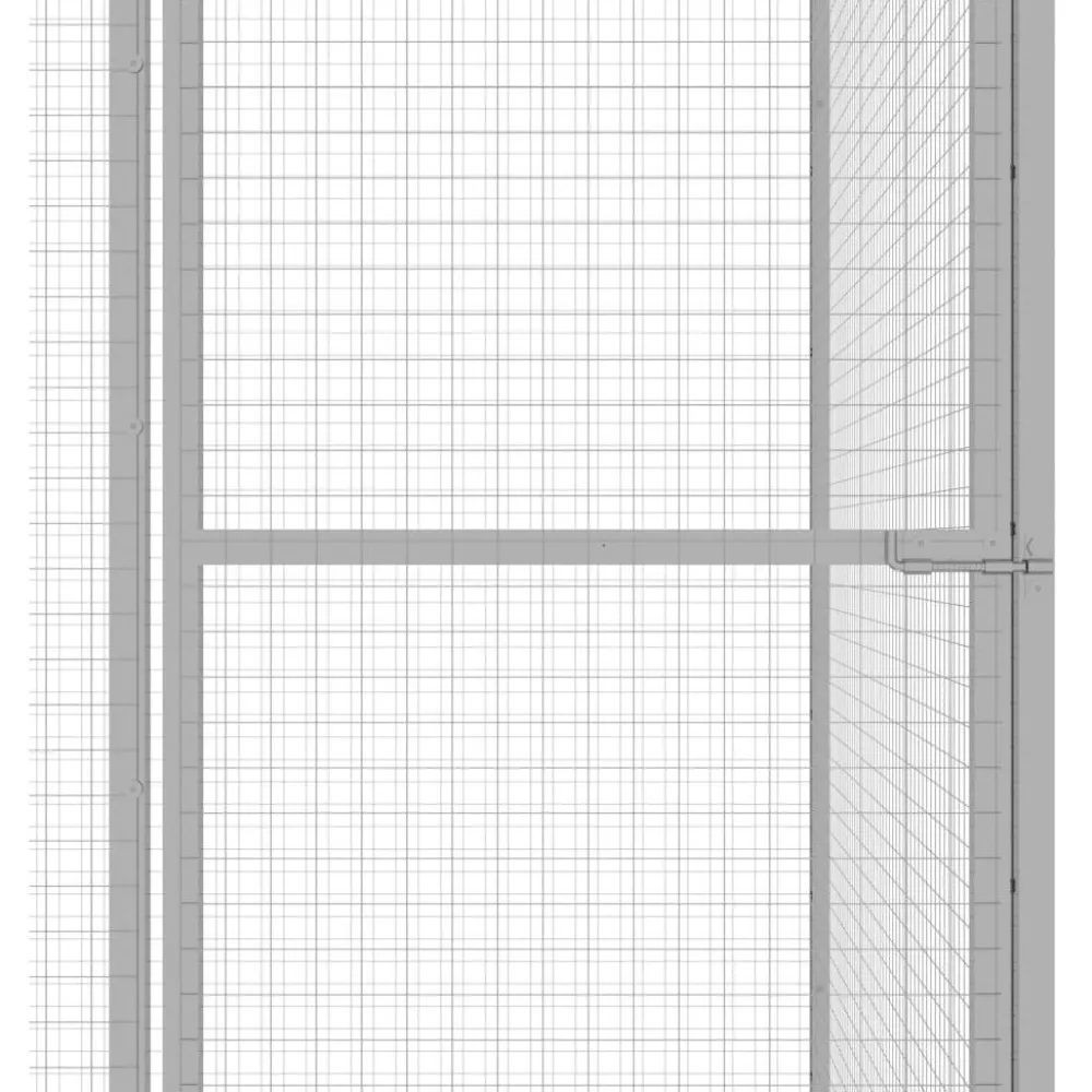 Clearance FinePRICE Kissahäkki 4,5x1,5x1,5 m galvanoitu teräs