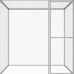 Hot FinePRICE Kissahäkki 1,5x1,5x1,5 m galvanoitu teräs