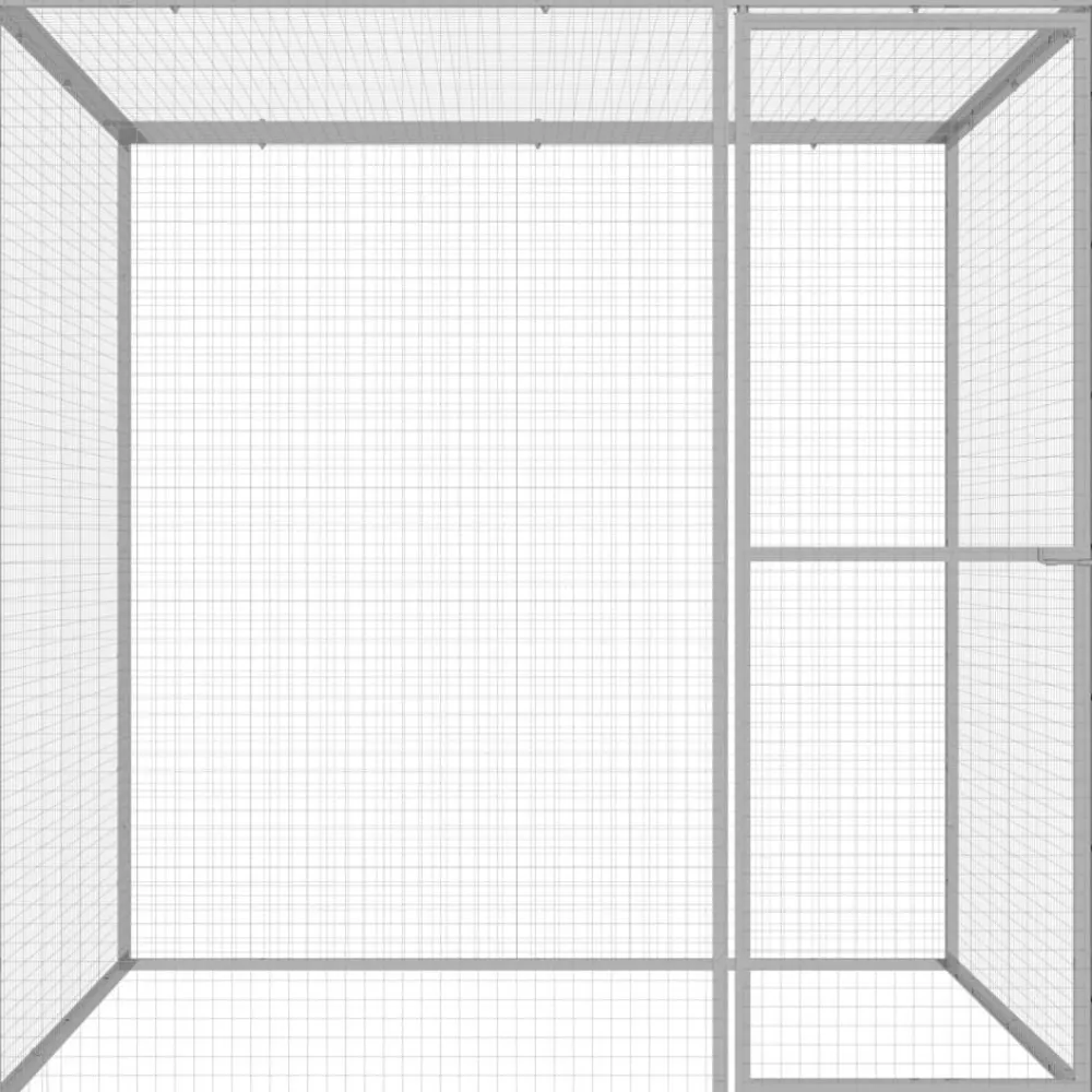 Hot FinePRICE Kissahäkki 1,5x1,5x1,5 m galvanoitu teräs