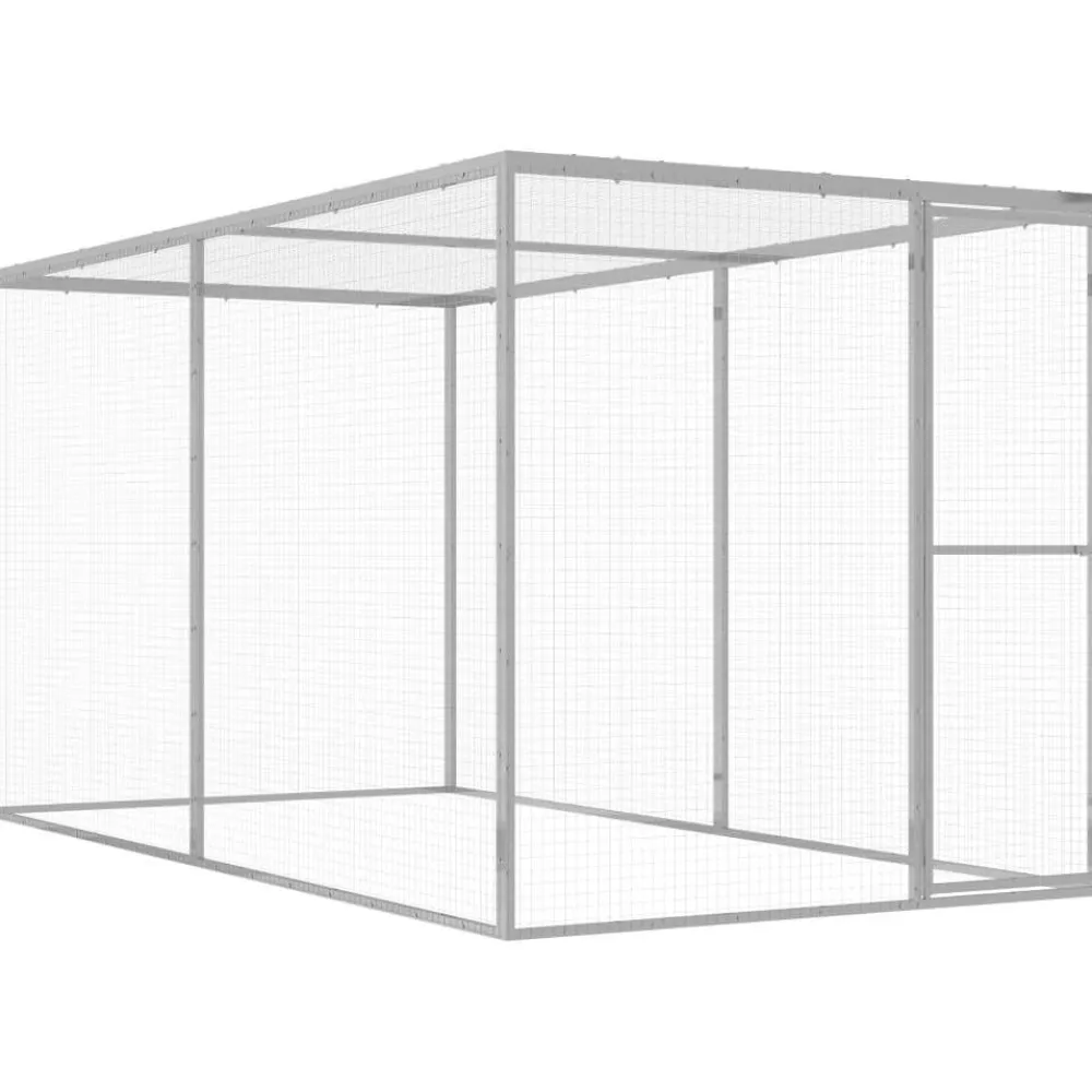 Discount FinePRICE Kissahäkki 3x1,5x1,5 m galvanoitu teräs