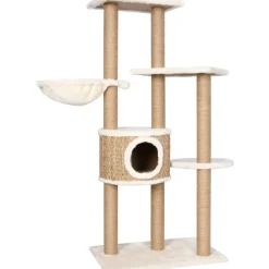 New FinePRICE Kissan kiipeilypuu raapimispylväällä 126 cm meriheinä