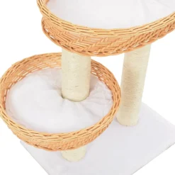 New FinePRICE Kissan kiipeilypuu sisal-pylväällä luonnollinen paju (70727)