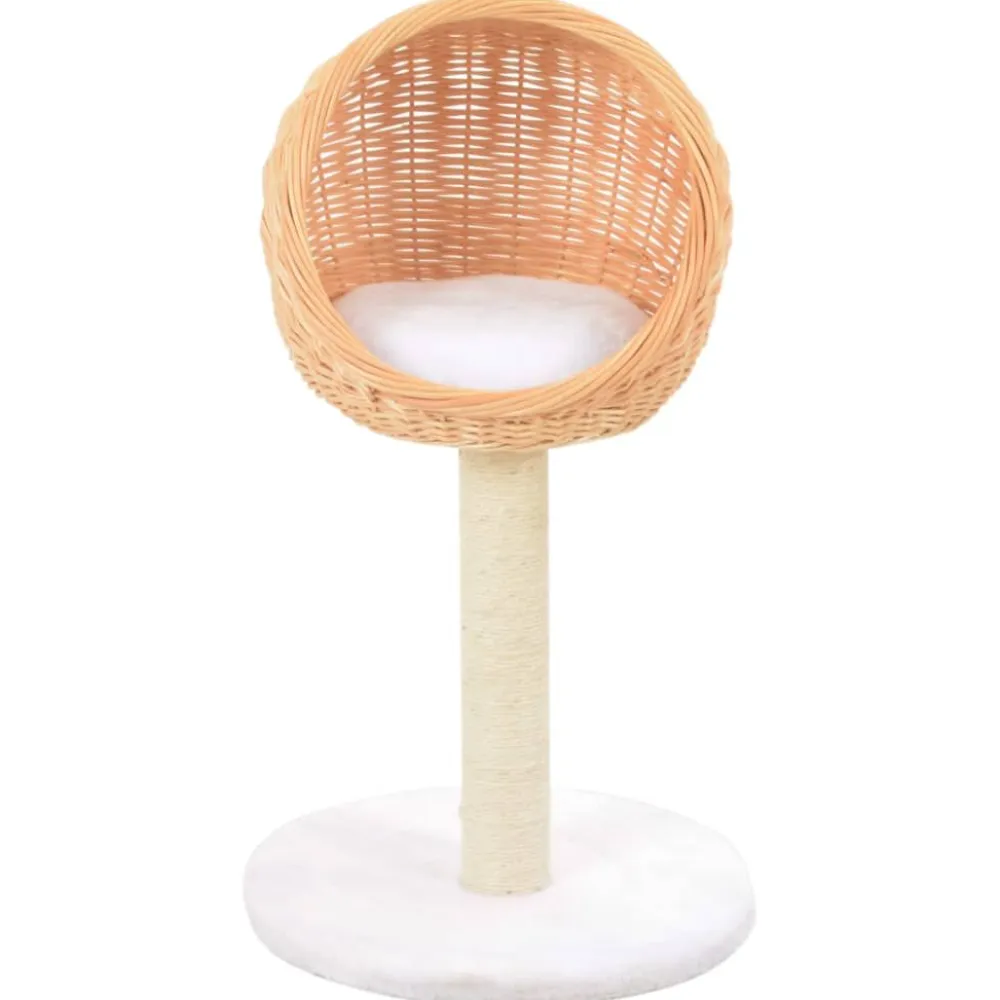 FinePRICE Kissan kiipeilypuu sisal-pylväällä luonnollinen paju (70726)