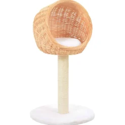 FinePRICE Kissan kiipeilypuu sisal-pylväällä luonnollinen paju (70726)