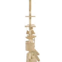 Discount FinePRICE Kissan kiipeilypuu, sisal-pylväillä, 230-250cm, beige