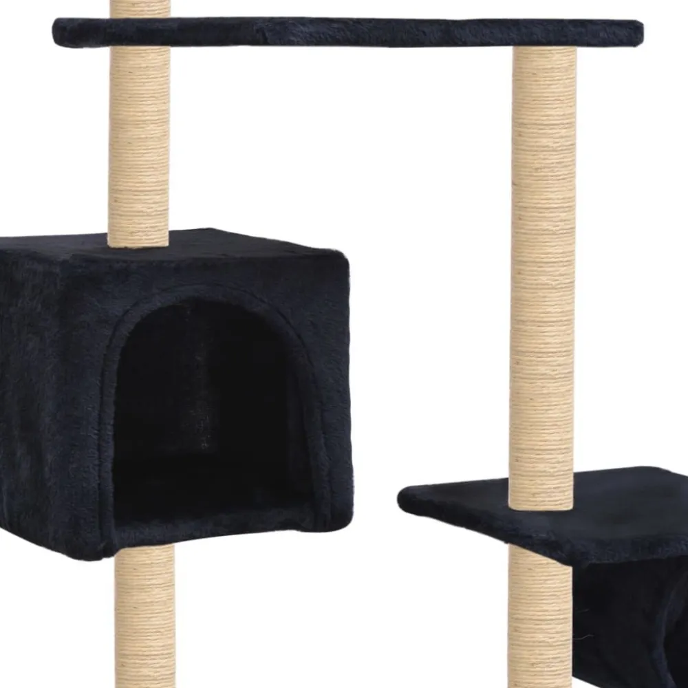 Best FinePRICE Kissan kiipeilypuu, sisal-pylväillä, 260cm, tummansininen