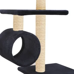 Best FinePRICE Kissan kiipeilypuu, sisal-pylväillä, 260cm, tummansininen
