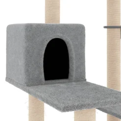 Sale FinePRICE Kissan kiipeilypuu sisal- raapimispylväillä vaaleanharm 82,5 cm (72386)