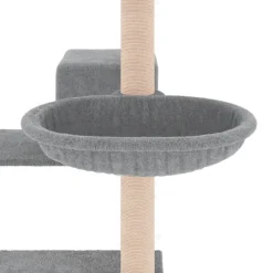 Sale FinePRICE Kissan kiipeilypuu sisal- raapimispylväillä vaaleanharm 82,5 cm (72386)