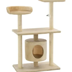 Clearance FinePRICE Kissan raapimispuu, sisal-pylväillä, 95cm, beige